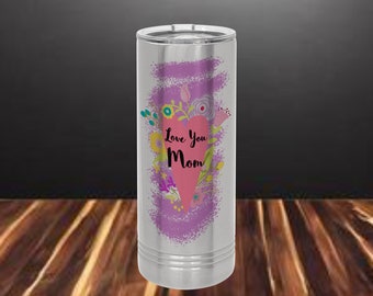 22 onzas Vaso flaco sublimable personalizado con tapa deslizante