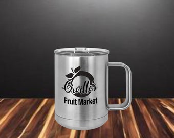 15 onzas Taza con aislamiento al vacío grabable personalizada y tapa deslizante