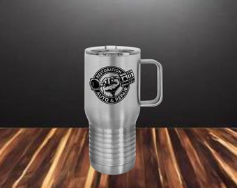 20 onzas Taza de viaje con aislamiento al vacío grabable personalizada y tapa deslizante