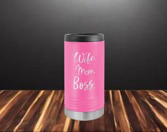 Soporte para bebidas/bebidas grabable personalizado de lata delgada de acero inoxidable con aislamiento al vacío