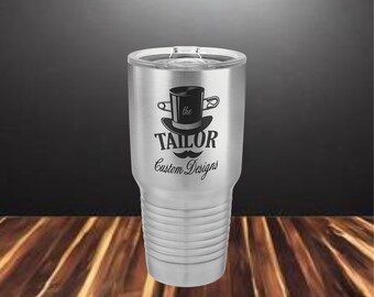30 onzas Vaso aislante grabable personalizado con tapa deslizante