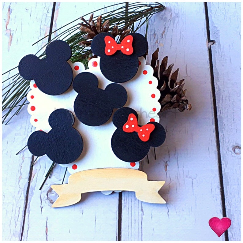 Disney Family Personalize Vacation Ornament. Mickey & Minnie Christmas Holiday Ornament. Gift for Disney Lover. Gift under 25. Gift for her image 1