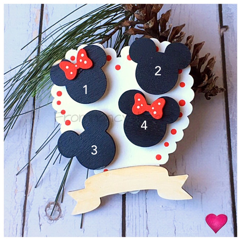 Disney Family Personalize Christmas Ornament. Mickey and Minnie Holiday Ornament. Gift for Disney Lover. Gift for her. Gift under 25. image 2
