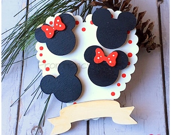 Disney Family Personalize Christmas Ornament. Mickey and Minnie Holiday Ornament. Gift for Disney Lover. Gift for her. Gift under 25.