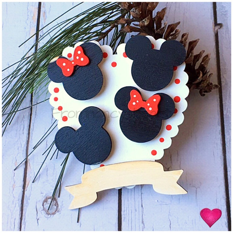Disney Family Personalize Christmas Ornament. Mickey and Minnie Holiday Ornament. Gift for Disney Lover. Gift for her. Gift under 25. image 1