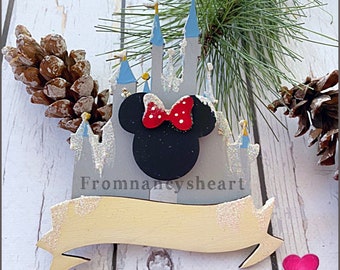 Disney Family Personalize Christmas Ornament. Mickey & Minnie Holiday Ornament. Gift for Disney Lover. Gift under 25. Gift for her.