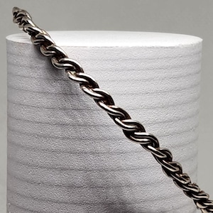 Sterling Silver Braided Bangle Bracelet: Twisted Rope Design