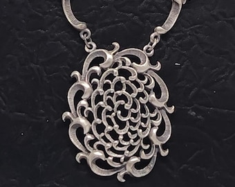 Collier De Perles Texturé Vintage AMWAY - Bijou Fantaisie Créateur - Occasion (déjà Porté)