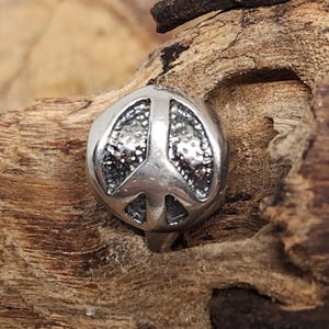 Charm de plata esterlina con símbolo de la paz para pulsera italiana Euro Charm de Michael Anthony