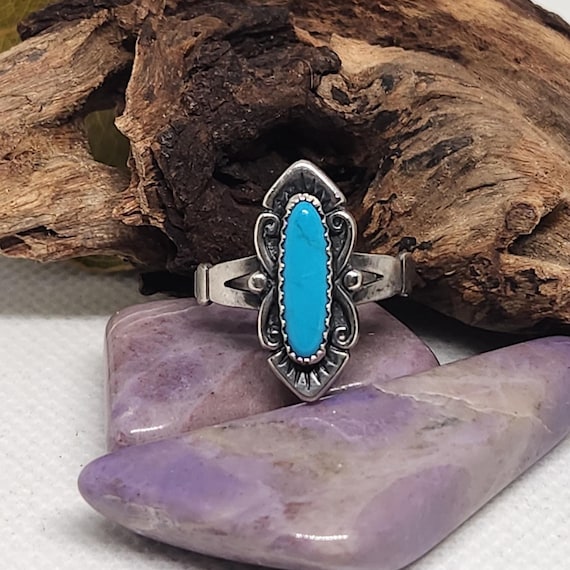 Wheeler Manufacturing Sterling Silver Turquoise Ring - Unique Southwestern Style Jewelry
