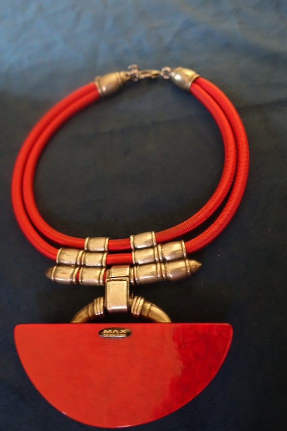 Collier Vintage Du Créateur Max Debraine - Design Argenté - Occasion En Excellent état