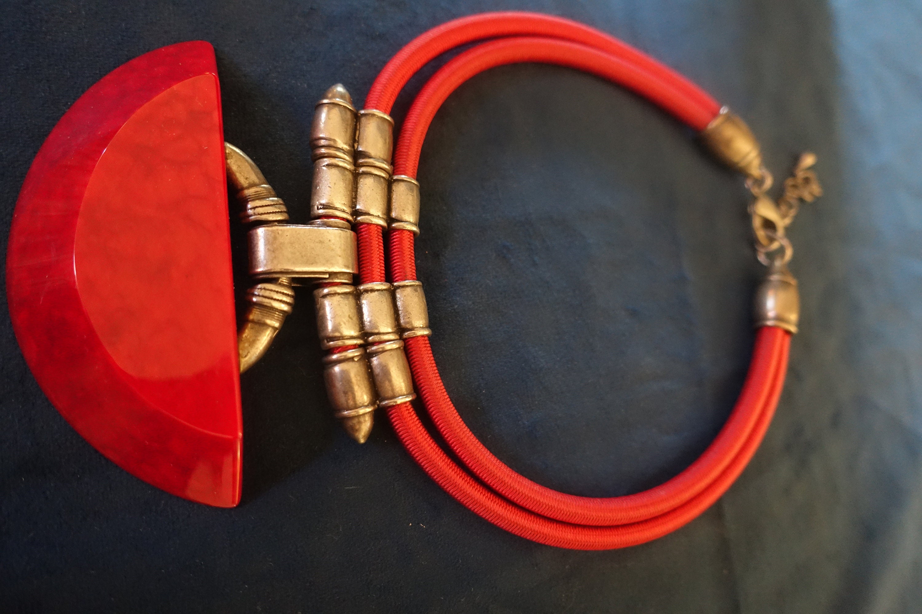 Collier Vintage Créateur Max Debraine - Design Argenté, Métal, En Excellent état
