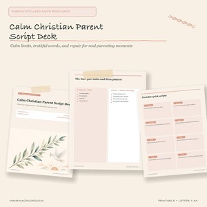 Guion para padres cristianos tranquilos: Disciplina amable, límites firmes y serenos (Descarga digital)