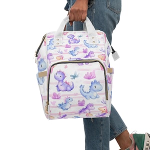 Mochila para pañales con forma de dinosaurio, bonita bolsa para bebés para nuevos padres, regalo para baby shower, bolsa de viaje para pañales, elegante bolsa para mamá, mochila escolar