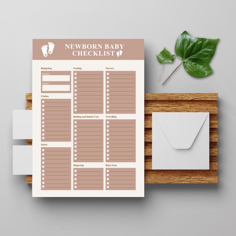 Queen Baby Checklist.pdf Newborn Baby Checklist Planner | Budget & Registry (printable PDF ...