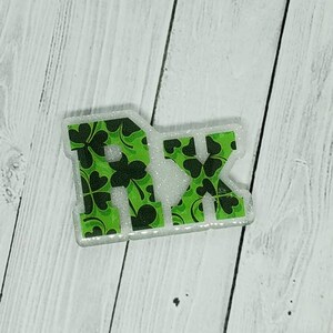 RX badge reel / pharmacy badge reel / St. Patrick&#39;s day themed