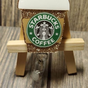 Starbucks inspired badge reel / nurse badge reel / nurse gift / teacher badge reel / teacher gift /