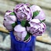 5 pcs . Lavender Cabbage Roses . Mulberry Paper Flowers . Purple Peonies Peony Flowers . Flower Crown . Day of the Dead . Dia de los Muertos