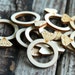 10 pcs . Wood Wedding Rings . Rustic Bridal Shower Decorations . Bridal Shower Favors . Bridal Shower Games . Rustic Wedding Decorations