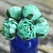 5 pcs . Mint Green Cabbage Roses . Mulberry Paper Flowers . Peonies Peony Flowers . DIY Flower Crown . Day of the Dead . Dia de los Muertos
