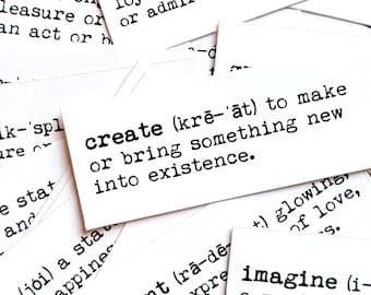 30 pcs . Dictionary Stickers . Definition Word Stickers . Planner Stickers . Junk Journal Ephemera . Inspirational Motivational Sticker Pack