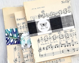 20pcs . Vintage Music Sheets . Collage Papers Scrap Pack . Junk Journal Supplies . Art Journal Ephemera . Mixed Media Collage Art Supplies