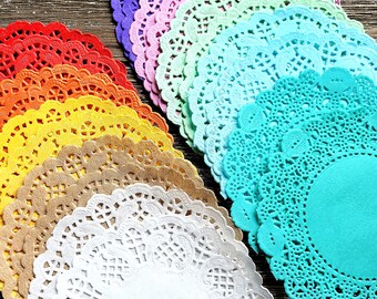 20pcs . Small Paper Doilies . 3.5 inch Colored Paper Doilies . Junk Journal Supplies Art Journal Ephemera . Scrapbooking Glue Book Ephemera