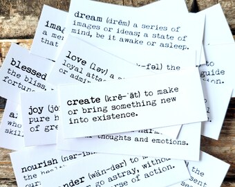 30 pcs . Dictionary Stickers . Definition Word Stickers . Inspirational Motivational Stickers . Art Journal Supplies . Journal Ephemera