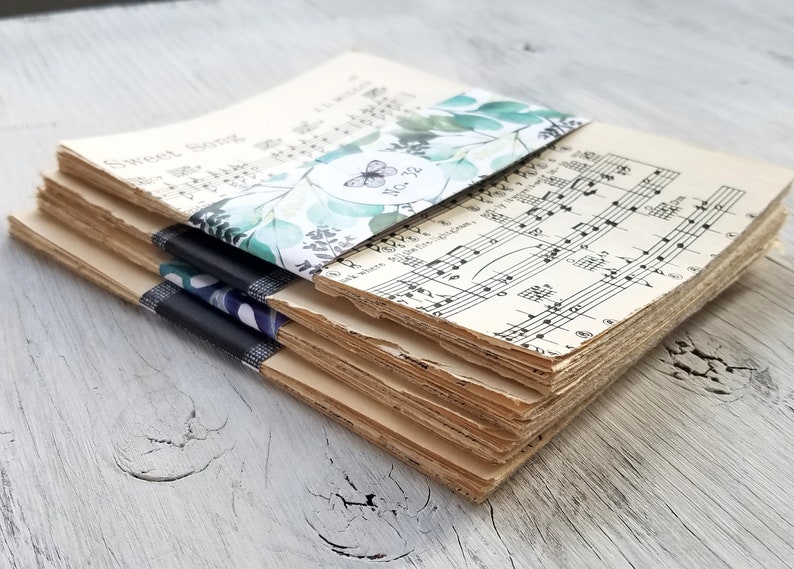 20pcs . Vintage Music Sheets . Collage Papers Scrap Pack . Junk Journal Supplies . Art Journal Ephemera . Mixed Media Collage Art Supplies image 2