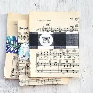 20pcs . Vintage Music Sheets . Collage Papers Scrap Pack . Junk Journal Supplies . Art Journal Ephemera . Mixed Media Collage Art Supplies image 5