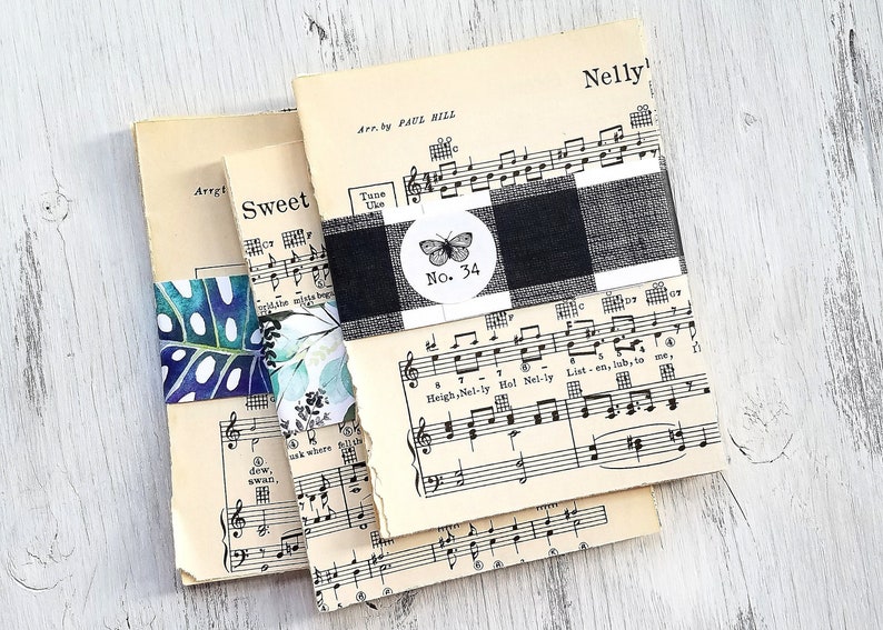 20pcs . Vintage Music Sheets . Collage Papers Scrap Pack . Junk Journal Supplies . Art Journal Ephemera . Mixed Media Collage Art Supplies image 1