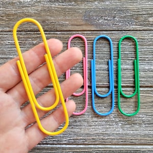 Set of 4 . Jumbo Paper Clips for Journals . Paper Clips for Planners . Large Paper Clips . Book Marker Paper Clips . Junk Journal Ephemera image 6