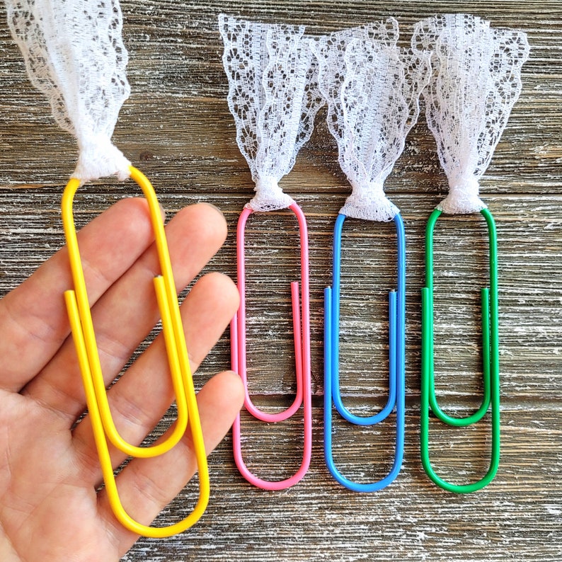 Set of 4 . Jumbo Paper Clips for Journals . Paper Clips for Planners . Large Paper Clips . Book Marker Paper Clips . Junk Journal Ephemera image 3