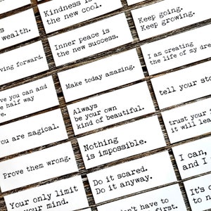 30 pcs . Word Phrase Stickers . Inspirational Motivational Stickers . Art Journal Supplies . Junk Journal Ephemera . Gratitude Stickers image 3