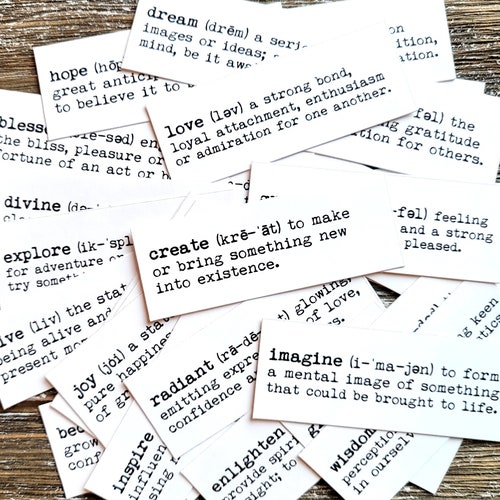30 pcs . Dictionary Stickers . Definition Word Stickers . Planner Stickers . Junk Journal Ephemera . Inspirational Motivational Sticker Pack