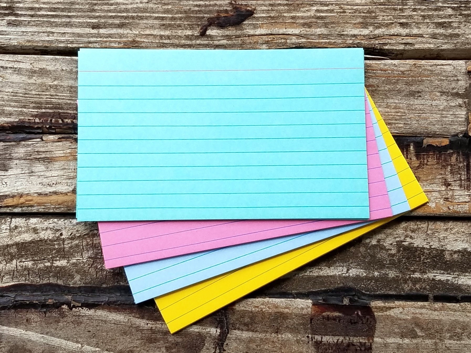 Colored Index Cards 