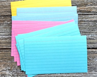 20pcs . Pastel Index Cards . 3x5 inch Journal Cards . Art Journal Supplies . Junk Journal Ephemera . Art Journal Cards . Blank Flash Cards