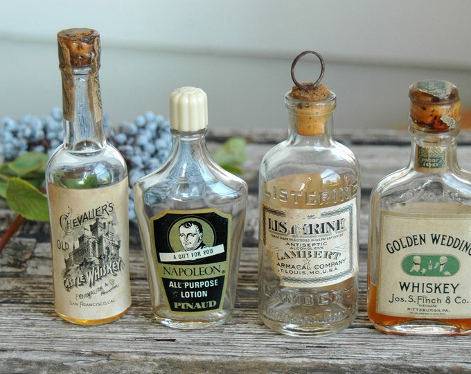 Collectible . Decorative Whiskey Bottles . Primitive Halloween Etsy