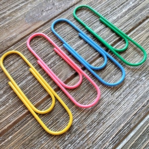Set of 4 . Jumbo Paper Clips for Journals . Paper Clips for Planners . Large Paper Clips . Book Marker Paper Clips . Junk Journal Ephemera image 7