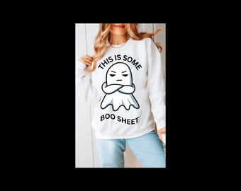 This Is Some Boo Sheet with ghost with arms crossed Png-Halloween Png Design for Sublimation, Instant Digital Download