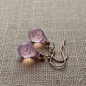 Rosa Opal Rosegold Filled Ohrringe