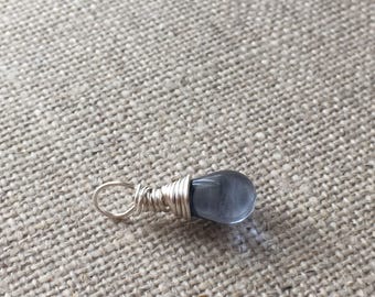 Inky Blue Petite Sterling Silver Pendant