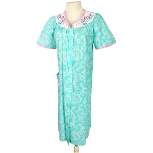 cotton house dress snap front Snap Front House Dress