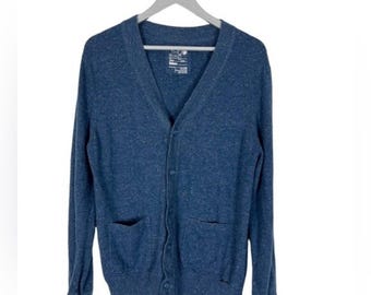 On the Byas mens cardigan speckled knit lightweight unisex size M