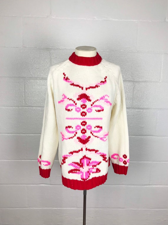 vintage handmade knit pink Gem