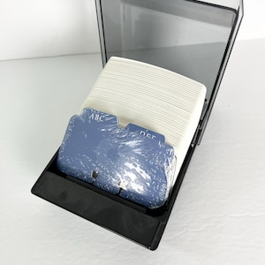 Rolodex Covered Address Card File ABC Tabs + 3" X 5" Cards Blank Never used Office Art business contacts