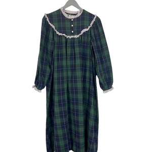 Lanz classic plaid flannel nightgown hotsell