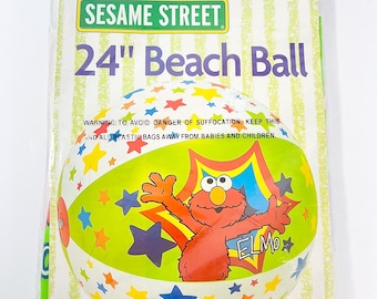 2002 Rand Inflatable Beach/pool/Water Ball 24" Sesame Street Elmo New Rare in original sealed package