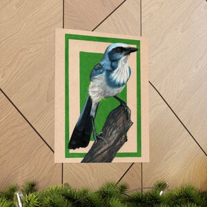 Scrub Jay Matte Vertical Posters