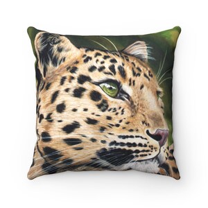 Amur Leopard Spun Polyester Square Pillow